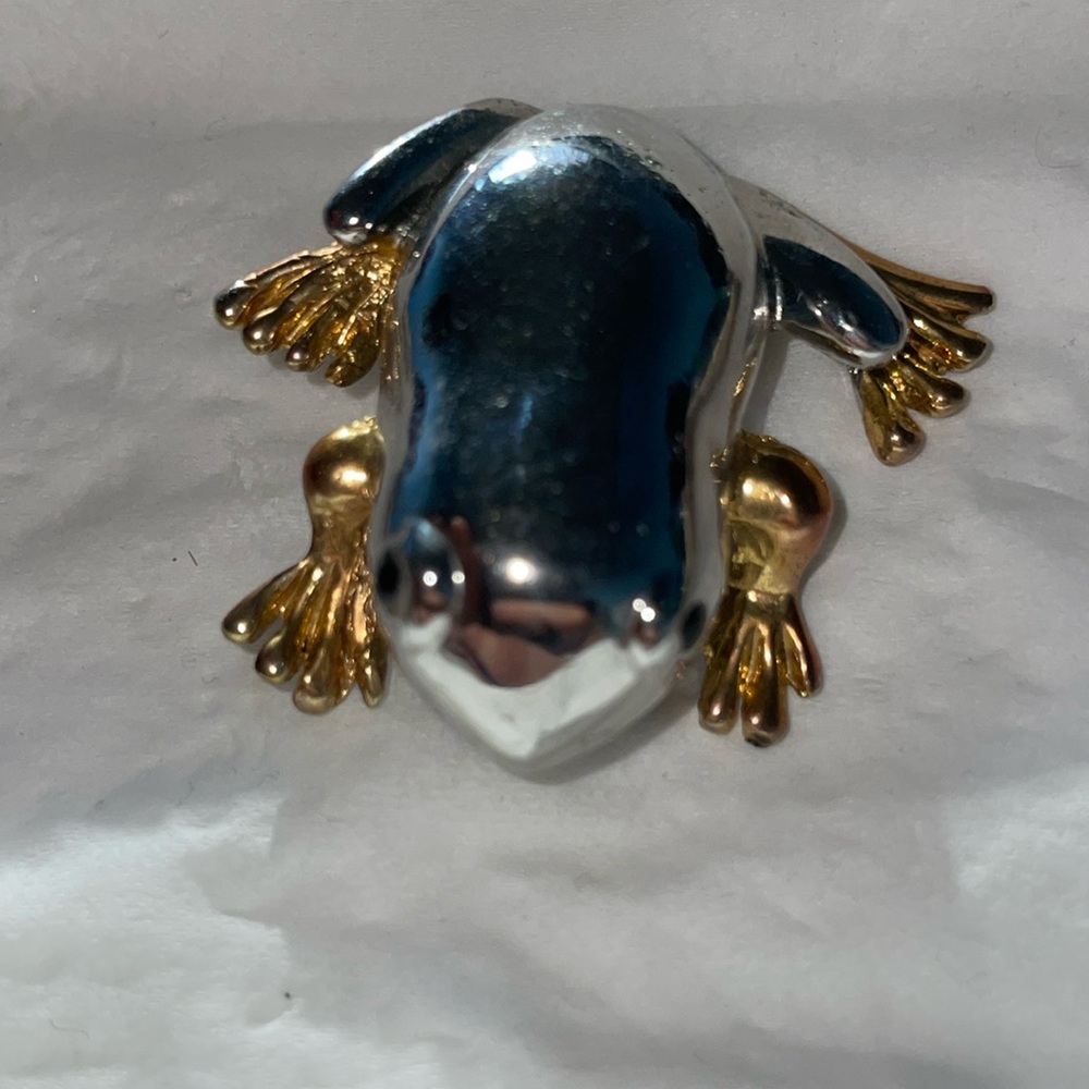 Frog shaped brooch
